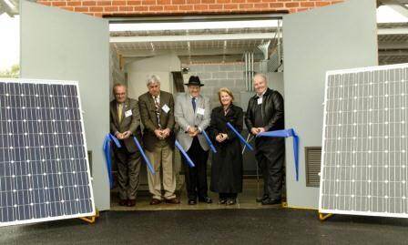 APUS Solar Array ribbon cutting